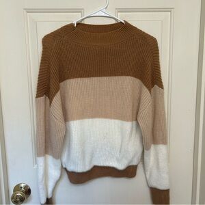 Shein color block sweater